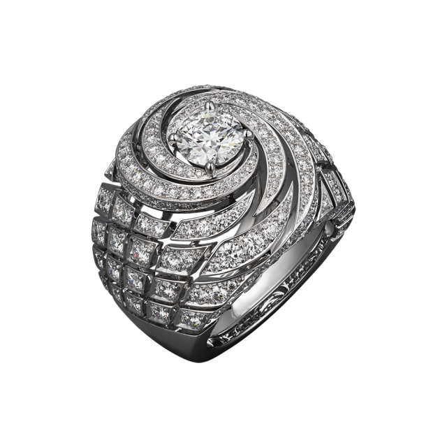 anello cartier con diamanti in platino